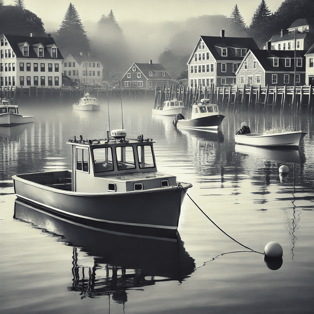 Docked Boat in Marina